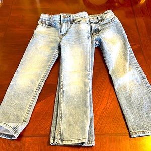 2 boys jeans size 6 slim wrangler and cat and jack